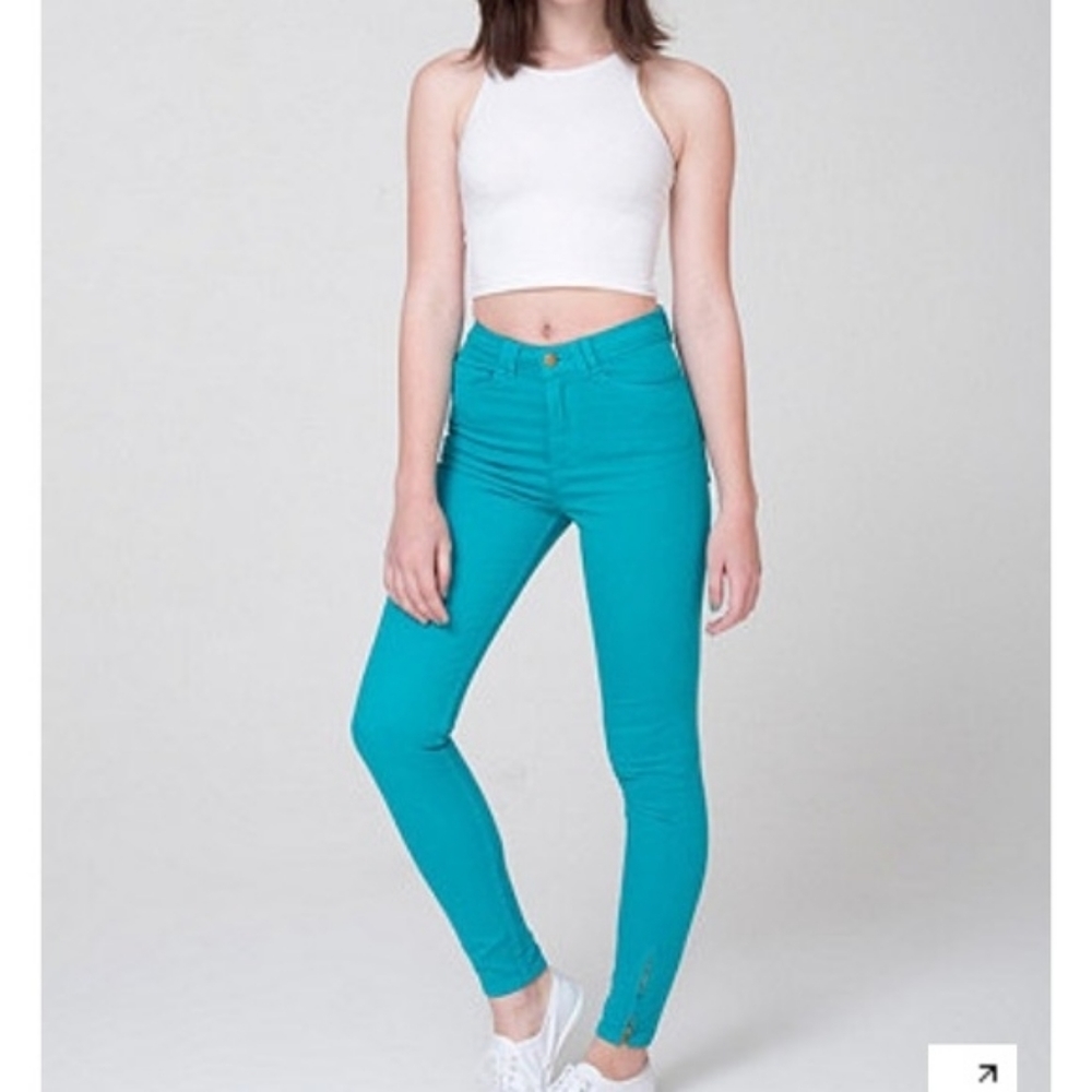 A A 4-Way Stretch High Waisted Side Zipper Pant